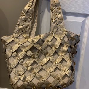 Michael Kors gold shoulder bag